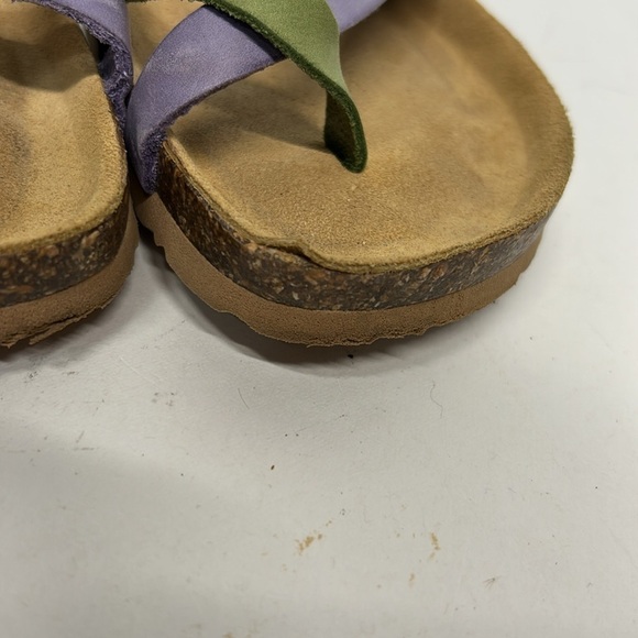 Bos. & Co. Purple and Green Sandals with Contoured Footbed size 8 - Picture 3 of 6